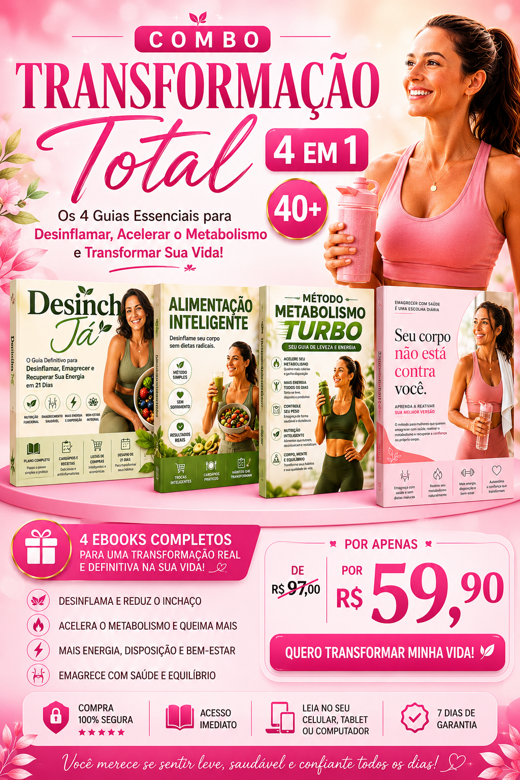 Combo Transformação Total 4 em 1 — 40+